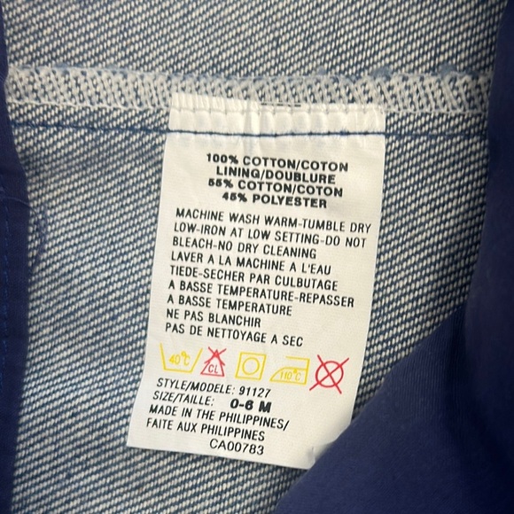 Fisher-Price Blue and Red Overalls with Star Patch - Picture 3 of 4